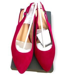 ECCO slingback pink suede heels